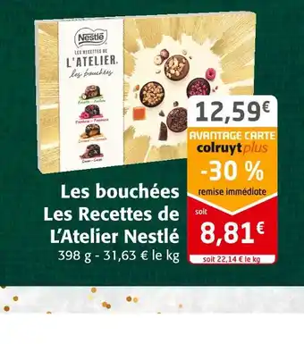 Colruyt Nestlé les bouchées les recettes de l’atelier offre