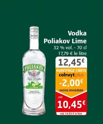 Colruyt Poliakov vodka lime offre