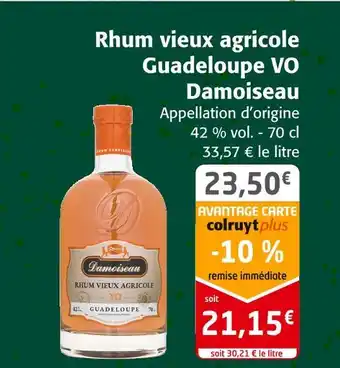 Colruyt Vo damoiseau rhum vieux agricole guadeloupe offre