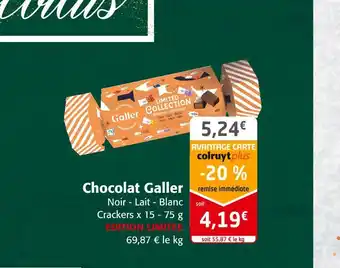 Colruyt Galler chocolat offre