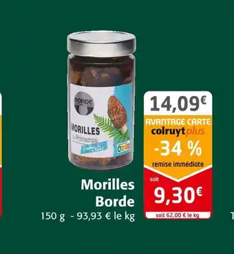 Colruyt Borde morilles offre