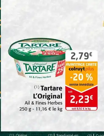 Colruyt Tartare tartare l’original offre