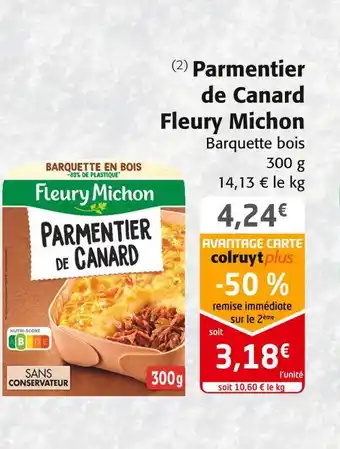 Colruyt Fleury michon parmentier de canard offre