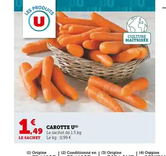 U Express U carotte offre