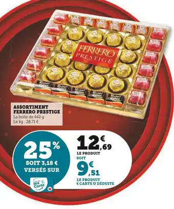 Super U Ferrero assortiment prestige offre