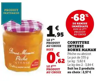 Super U Bonne maman confiture intense offre