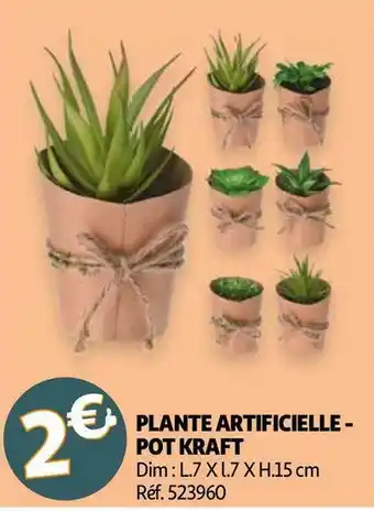 PLANTE ARTIFICIELLE- POT KRAFT