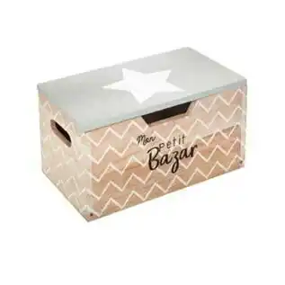 Auchan RANGEMENT EN BOIS AVEC MOTIFS offre
