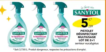 Stokomani Sanytol pistolet désinfectant multiusage offre