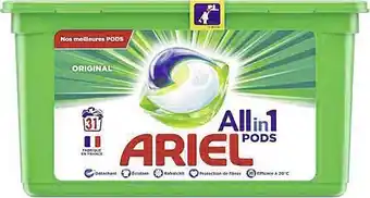 Casino Supermarchés Ariel Lessive All in 1 Pods capsules original offre