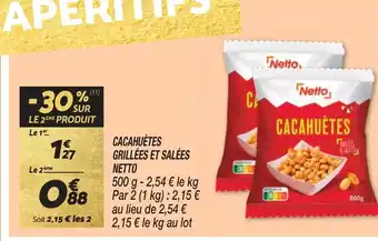 Netto CACAHUÈTES GRILLÉES ET SALÉES offre