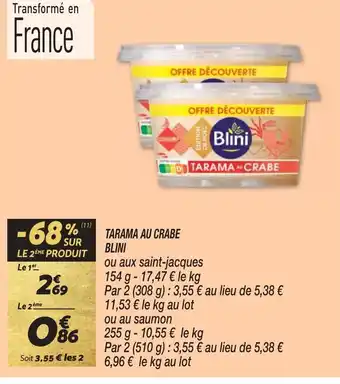 Netto TARAMA AU CRABE offre