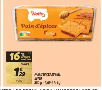 Netto PAIN D'ÉPICES AU MIEL NETTO offre