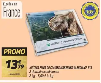 Netto HUÎTRES FINES DE CLAIRES MARENNES-OLÉRON IGP N°3 offre