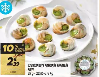 Netto 12 ESCARGOTS PRÉPARÉS SURGELÉS offre