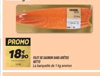 Netto FILET DE SAUMON SANS ARÊTES offre