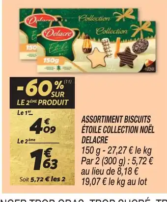 ASSORTIMENT BISCUITS ÉTOILE COLLECTION NOËL DELACRE