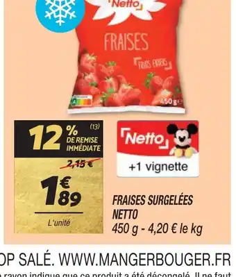 Netto FRAISES SURGELÉES NETTO offre