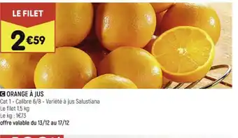 Leader Price ORANGE À JUS offre
