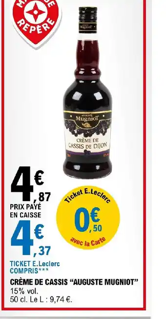 CRÈME DE CASSIS "AUGUSTE MUGNIOT