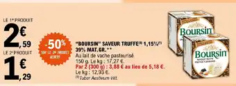 E.Leclerc Express BOURSIN SAVEUR TRUFFE 1,15% offre