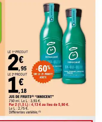 E.Leclerc Express JUS DE FRUITS INNOCENT" offre