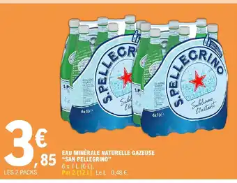 E.Leclerc Express EAU MINÉRALE NATURELLE GAZEUSE "SAN PELLEGRINO" offre