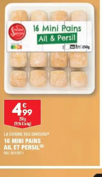 ALDI 16 MINI PAINS AIL ET PERSIL offre
