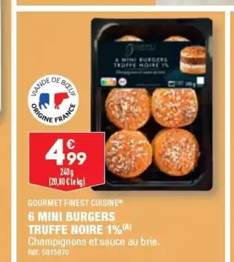 ALDI & MINI BURGERS TRUFFE NOIRE offre