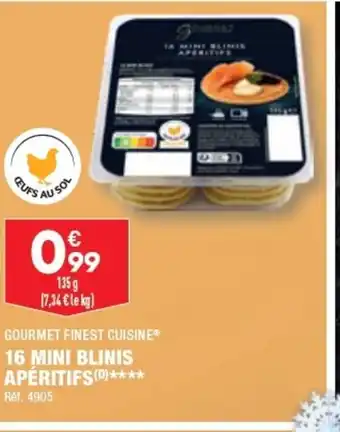 ALDI 16 MINI BLINIS APÉRITIFS offre