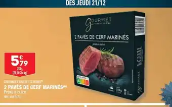 ALDI 2 PAVÉS DE CERF MARINÉS (A) Prêts à cuire. offre