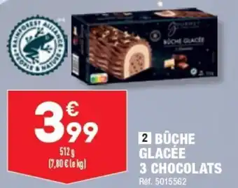 ALDI BÛCHE GLACÉE 3 CHOCOLATS offre