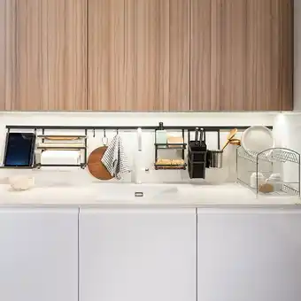 Bricorama Emuca étagère pour les utensiles de cuisine titane, gris anthracite, acier offre