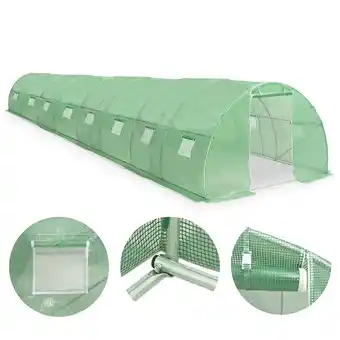 Bricorama Serre avec fondation en acier 36 m² 1200x300x200 cm - vert - pelouses et jardins - jardinage - serres - vert - vert offre