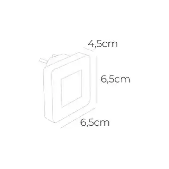 Bricorama Veilleuse carrée led à détecteur edm - 5 lumens - 4000k - 04042 offre