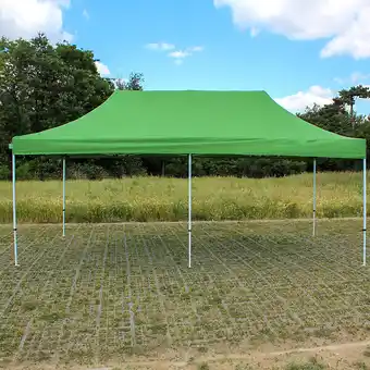 Bricorama Tonnelle de jardin 3x6m, tente pliante avec tube 32mm en acier + bâche 220g/㎡ enduit pvc étanche & anti-uv + sac à roulettes offre