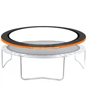 Bricorama Coussin de protection orange pour greaden trampoline freestyle ø 10ft - 305cm, haute qualité & résistant aux intempéries offre