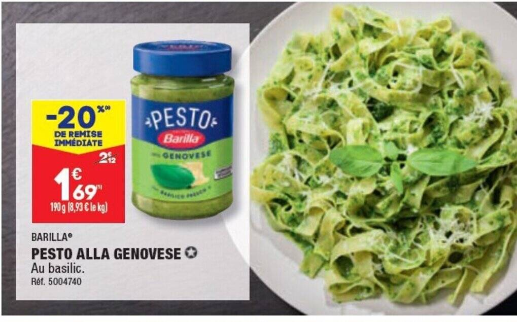 Promo PESTO ALLA GENOVESE Au basilic. Réf. 5004740 chez ALDI