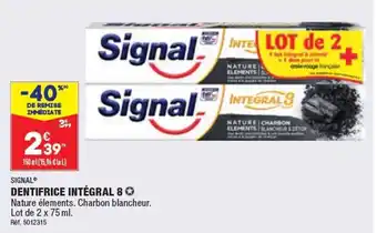 ALDI DENTIFRICE INTÉGRAL 8 offre