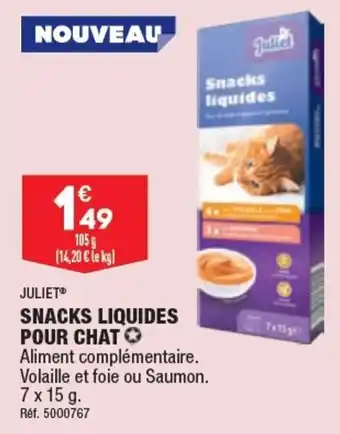 ALDI SNACKS LIQUIDES POUR CHAT offre
