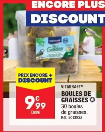 ALDI BOULES DE GRAISSES 30 boules de graisses. offre