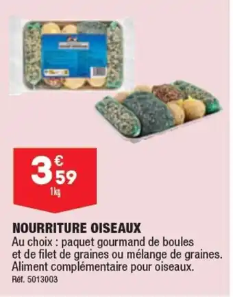 ALDI NOURRITURE OISEAUX offre
