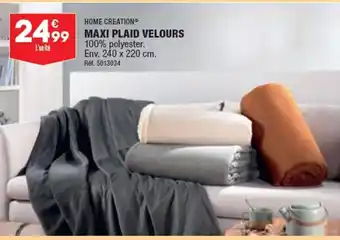ALDI MAXI PLAID VELOURS 100% polyester. Env. 240 x 220 cm. offre