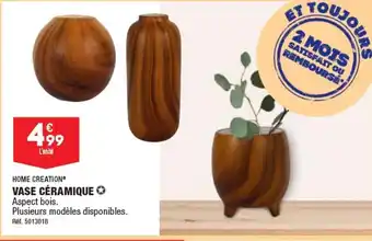 ALDI VASE CÉRAMIQUE Aspect bois. offre