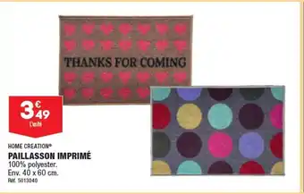 ALDI PAILLASSON IMPRIMÉ offre