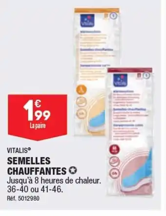 ALDI SEMELLES CHAUFFANTES Jusqu'à 8 heures de chaleur. offre