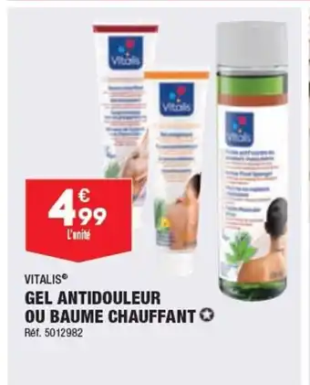 ALDI GEL ANTIDOULEUR OU BAUME CHAUFFANT Réf. 5012982 offre
