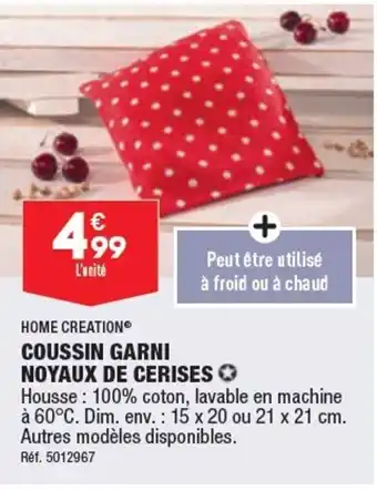 ALDI COUSSIN GARNI NOYAUX DE CERISES offre