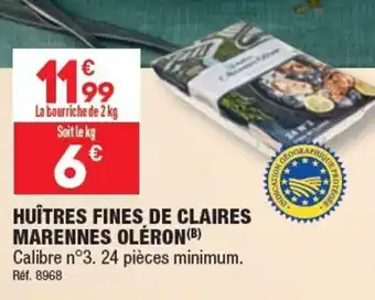 HUÎTRES FINES DE CLAIRES MARENNES OLÉRON (B)