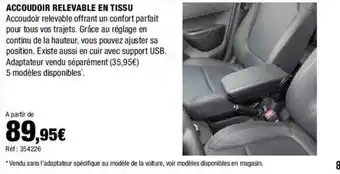 ACCOUDOIR RELEVABLE EN TISSU